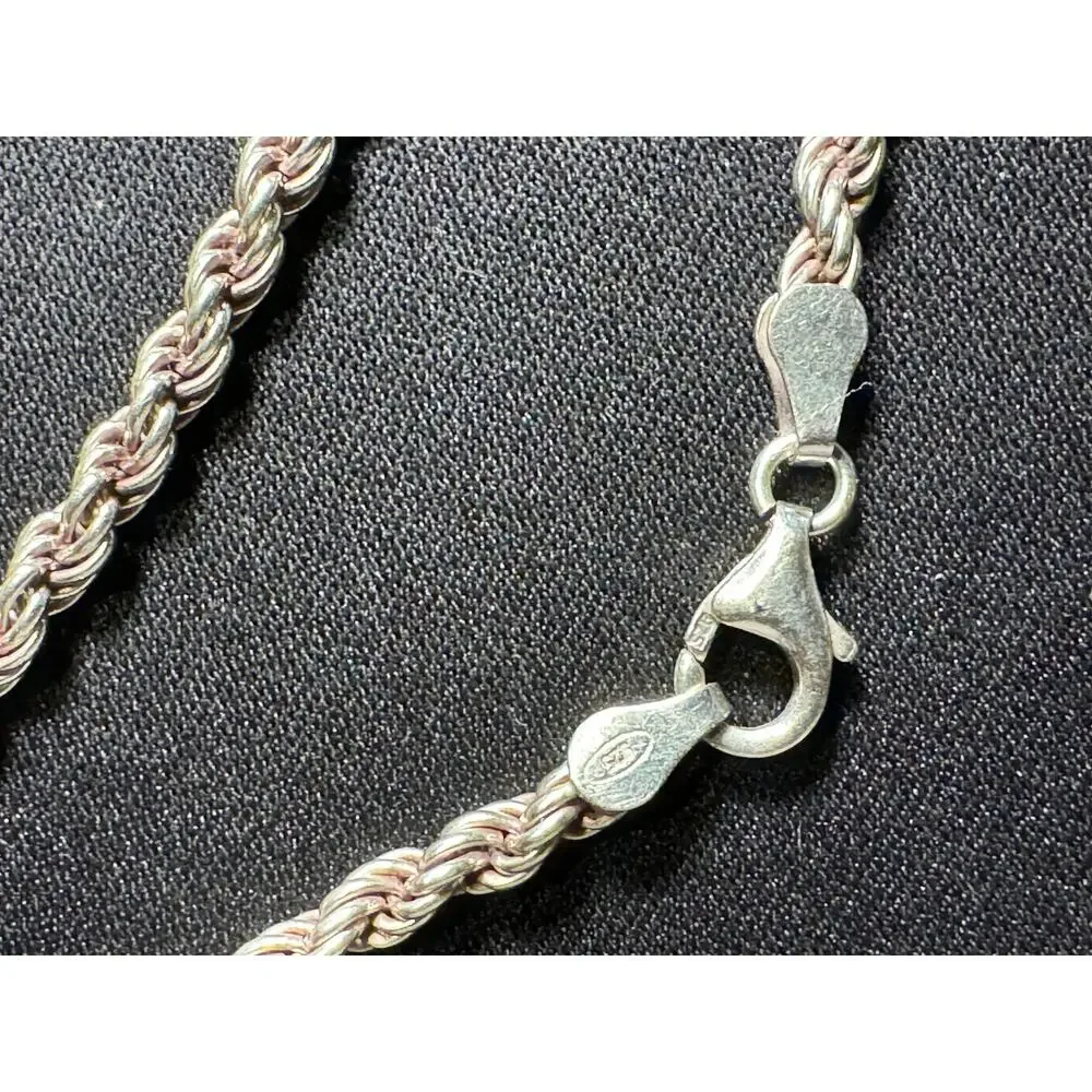 925 Sterling Silver 6.75 Rope Bracelet